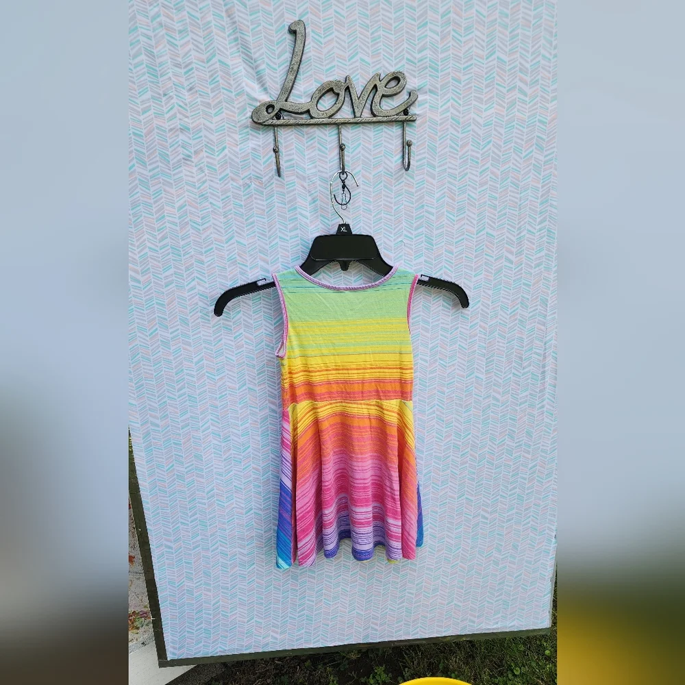 The Children's Place Vibrant Striped Dress Size 4t Kids Dress Rainbow
